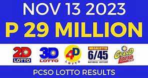Lotto Result November 13 2023 9pm [Complete Details]
