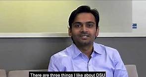 International student from India shares his DSU story in Hindi