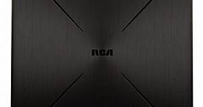 RCA Amplified Indoor Flat Black HDTV Antenna - Multi-Directional with Built-in Stand & up to 55-mile Range ANT1560E