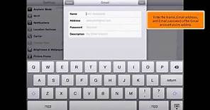 iPad: How to Set Up a Gmail Account