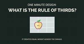 One Minute Design: What is the Rule of Thirds?