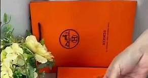 Unboxing HERMES logo constance reversible H buckle belt leather black/white