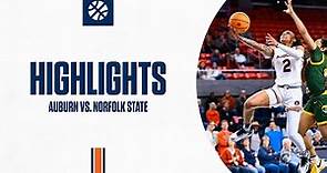 Auburn Women's Basketball - Highlights vs Norfolk St