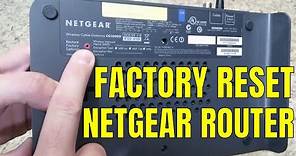 Reset/Restore Netgear Wireless Router to Factory Default Settings