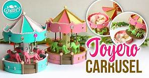 DIY JOYERO DE CARTÓN CARRUSEL/TIOVIVO VINTAGE (Reciclaje creativo) | DREEN