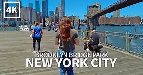 [4K] NEW YORK CITY - Walking around Brooklyn Bridge Park, Brooklyn, USA, Travel - 4K UHD