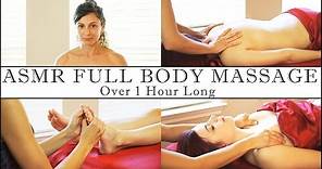 1 Hour Full Body ASMR Massage, Relaxing Soft Spoken & Gentle Whisper, Back, Foot