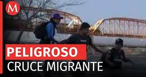 Rescatan a 4 migrantes que intentaban cruzar el Río Bravo, reportan 1 desaparecido