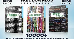 10000+Photoshop Shapes,Gradiants,Layer Style Free Downlod