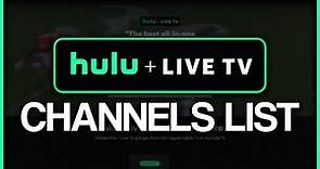 Hulu Live TV Channels List (2024)