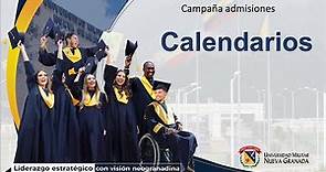 Campaña admisiones - Calendarios