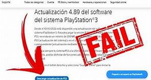 NO PUEDES BAJAR EL UPDATE 4.89 PS3 OFICIAL DE SONY!! AQUÍ LA SOLUCIÓN!!