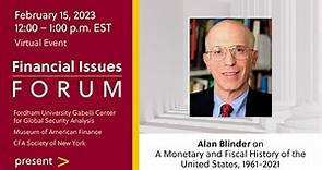 Alan Blinder on "A Monetary Fiscal History of the United States, 1961-2021"