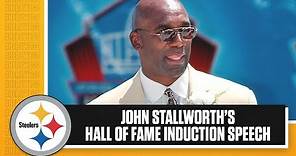 Hall of Fame Induction Speech: John Stallworth | Pittsburgh Steelers