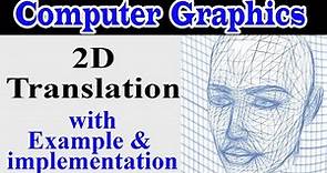 2D Translation in Computer Graphics | Transformation | Examples