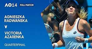Agnieszka Radwanska v Victoria Azarenka Full Match | Australian Open 2014 Quarterfinal