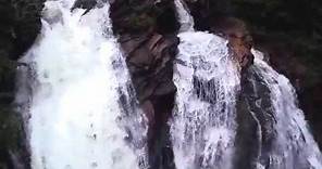 Aerial Video of Tallulah Falls in Tallulah Gorge State Park, GA