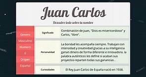 Significado de Juan Carlos, nombre Español para tu bebe niño o niña (origen y personalidad)