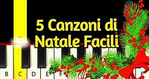 5 Canzoni di Natale Molto Facili - Pianoforte - Piano tutorial - Principiante - Beginner