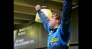 Alonso celebrates F1 2005 title