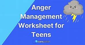 Anger Management Worksheets For Teens