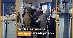 Israeli forces launch a massive manhunt as 6 Palestinians escape prison | Newsfeed