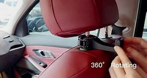 How to use car headrest hooks?