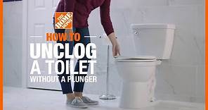 How to Unclog a Toilet Without a Plunger | Toilet Repair | The Home Depot