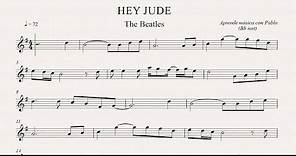 HEY JUDE: Bb inst(clarinete,trompeta,saxo sop/tenor)(partitura con playback)