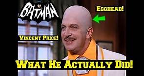 You WON'T Believe What Vincent Price (Egghead) Did on the Batman TV SHOW (60's) Set!