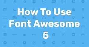 How to Download and Use Font Awesome 5 Icons Tutorial | HTML,CSS Web Design offline & CDN