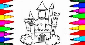 How to Draw Castle 8 in 1 Disney Princesses Coloring Pages l Castle Coloring Pages Princess Kingdom