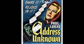 Address Unknown (1944) Paul Lukas | Drama-Film Noir