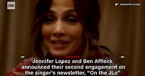 Jennifer Lopez shares video of her engagement ring from Ben Affleck