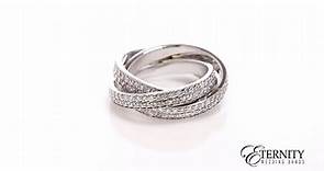 Eternity Wedding Bands 14K White Gold Diamond Rolling Eternity Ring