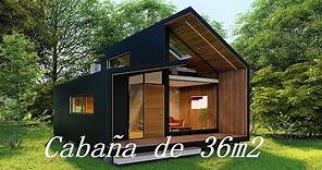 ✔ CABAÑA DE CAMPO MODERNA PEQUEÑA. CASA MODULAR PREFABRICADA CABAÑA ASO CON JACUZZI. modern design