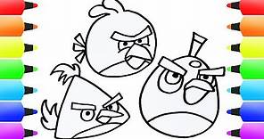 How To Draw ANGRY BIRDS | Coloring Pages, Learn Colors and Drawings for Kids