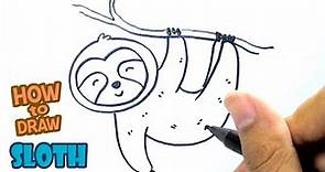 How to Draw Sloth | Drawing Sloth Easy Step by Step