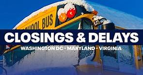 School closures: DC, Maryland & Virginia closings and delays for Tuesday, January 16