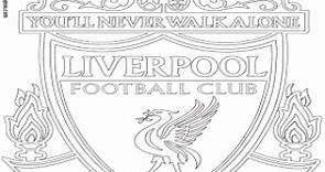 Escudo de Liverpool FC para colorear, pintar e imprimir