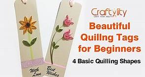 Beautiful Quilling for beginners | quilling using 4 basic shapes | Quilling for beginners