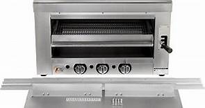 Cooking Performance Group S-36-SB-L 36" Liquid Propane Infrared Salamander Broiler with 36" Heat Shield and Mounting Brackets - 36,000 BTU