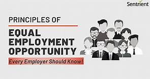 Principles of Equal Employment Opportunity (EEO) Every Employer Should Know in 2019 | Sentrient