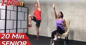 20 Min Exercise for Seniors, Elderly, & Older People - Seated Chair Exercise Senior Workout Routines