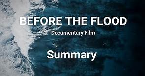 Before the Flood - Summary #documentaryfilm #academicwriting
