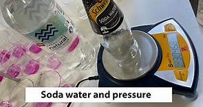 Soda water and headspace pressure