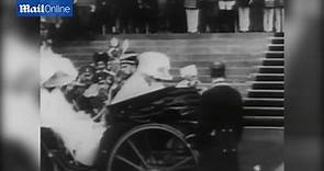Tsar Nicholas II and his daughters filmed in 1914