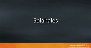 Pronunciation of the word(s) "Solanales".