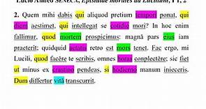 Lucio Anneo Seneca, "Epistulae morales ad Lucilium" : lettera 1, paragrafo 2 : traduzione e commento