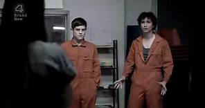 Robert Sheehan in a hilarious scene from episode one of E4's Misfits